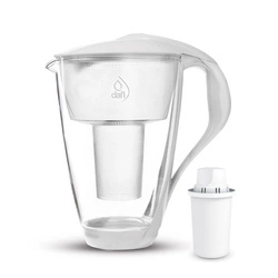 Dafi CRYSTAL LED 2L Biały szklany dzbanek filtrujący z 1 wkładem